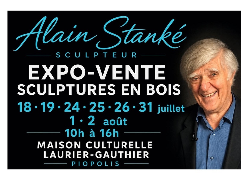 Sculptures en bois de Alain Stanké - Expo-vente à Piopolis