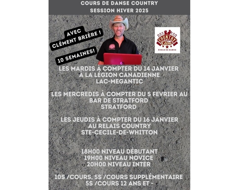 Cours de danse country avec Clément Brière