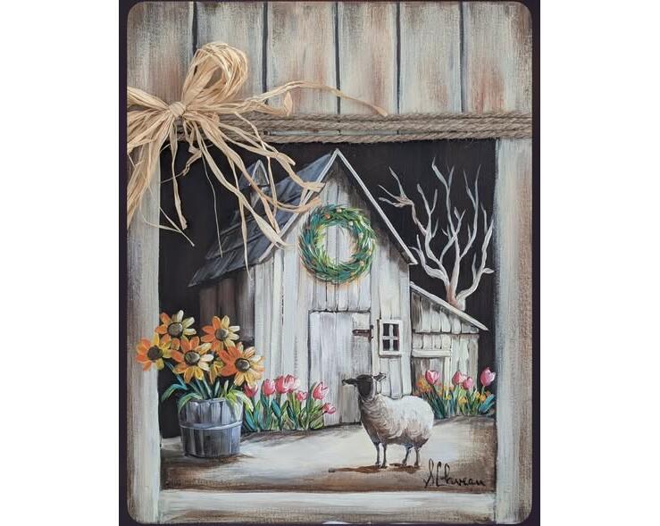 Atelier de peinture avec Suzanne Claveau à Lambton