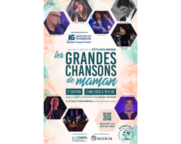 Les Grandes Chansons de Maman - Spectacle de musique à Lac-Mégantic