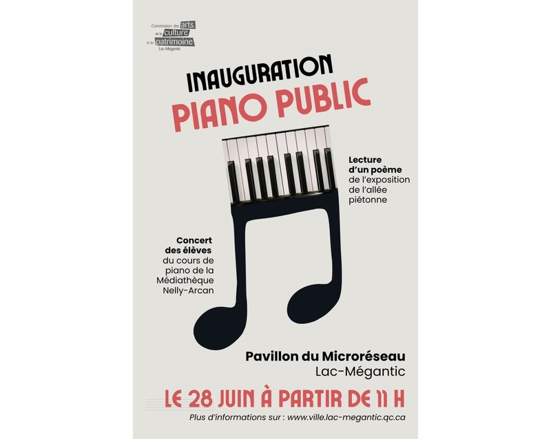 Piano Public, Inauguration - Lac-Mégantic