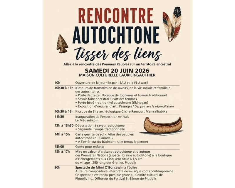 Rencontre autochtone "Tisser des liens" à Piopolis