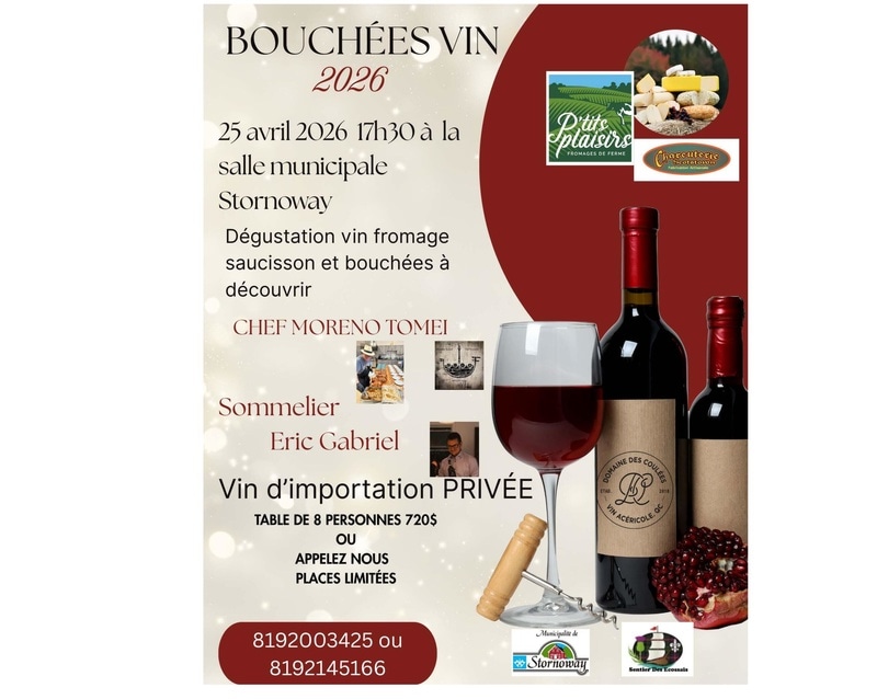 Bouchées Vin 2026 à Stornoway