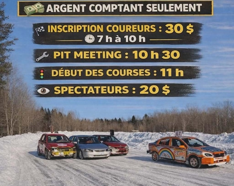 Courses de Bazous sur neige à Stratford