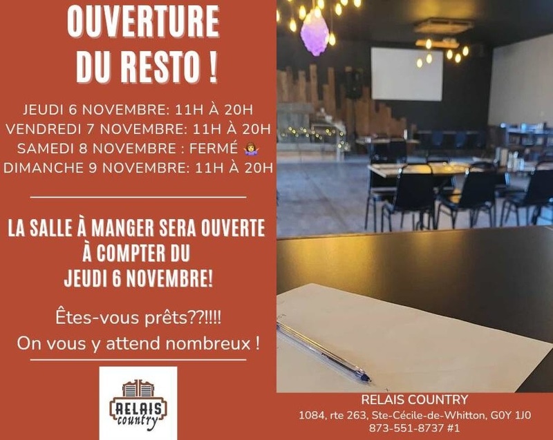 Relais Country - Ouverture du Resto