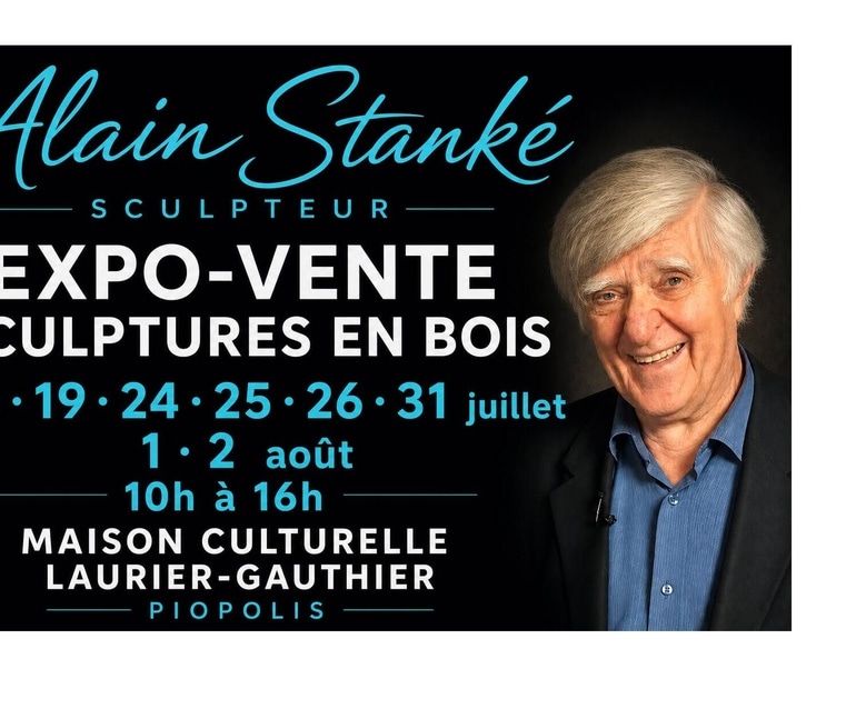 Sculptures en bois expo-vente, Alain Stanké à Piopolis