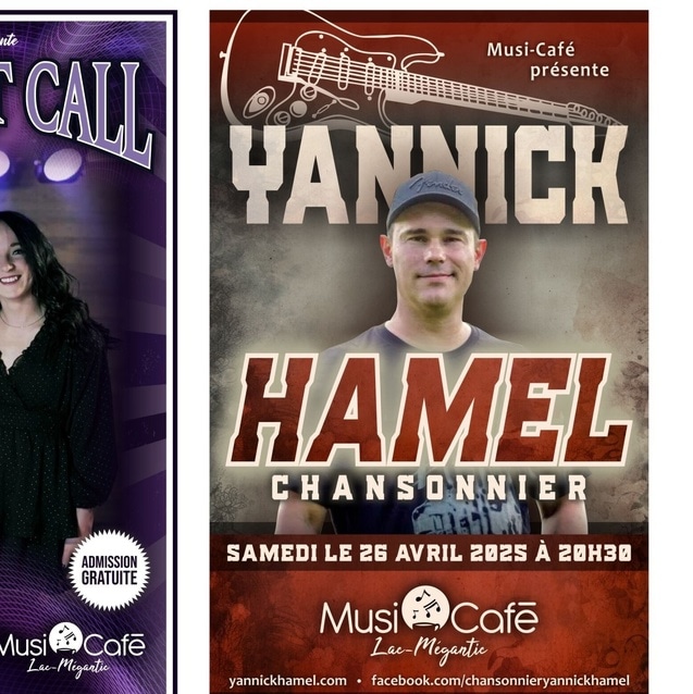 Yannick Hamel chansonnier au Musi-Café Lac-Mégantic