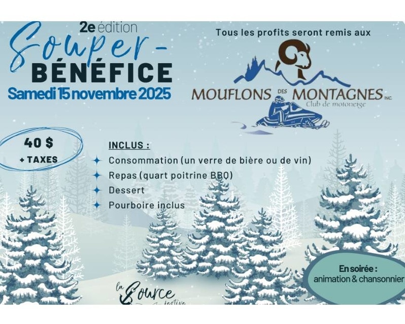 Souper-bénéfice Mouflons des Montagnes - La Source