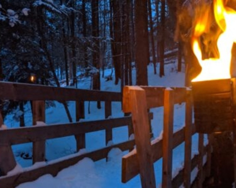 Ski de fond et raquette aux flambeaux - Baie-des-Sables Mégantic