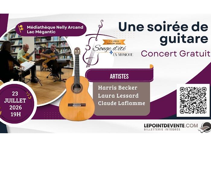 Festival songe d'été en musique - Une soirée de guitare - concert gratuit