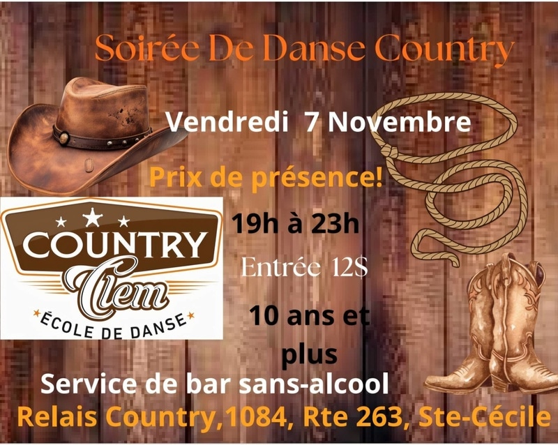 Soirée De Danse Country au Relais Country !