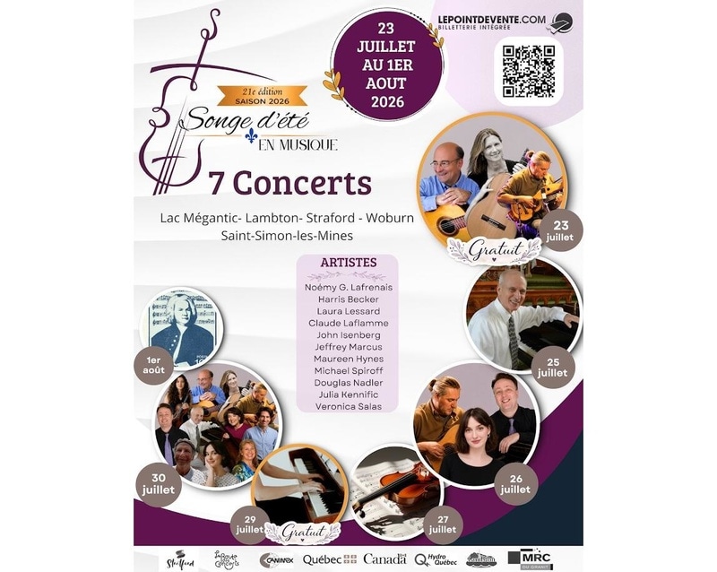 Festival Songe d'été en musique du 23 juillet au 1er août 2026