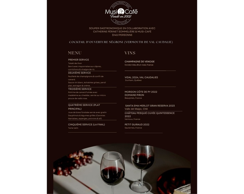 Souper gastronomique au Musi-Café