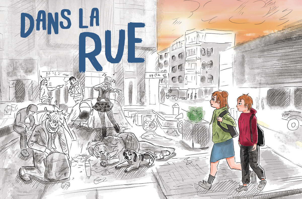 Dans la rue, album jeunesse - Lancement