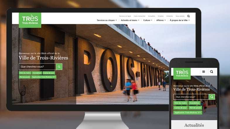 Le site web de la Ville de Trois-Rivières, une réalisation de LANEC!